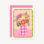 Flowers In Vase Card Peach, thumbnail 1 of 2