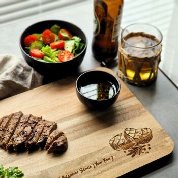Personalised Natural Wood Chopping Board – Father's Day Gift, 5 of 10