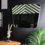 Vintage Mirror With Etched Effect Geometric Design, thumbnail 1 of 4
