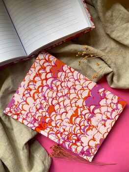 A5 Hardcover Lined Journal Notebook With Ripple Pattern, 3 of 4