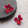 Hand Painted Flower Shaped Stud Earrings In Colours, thumbnail 6 of 12