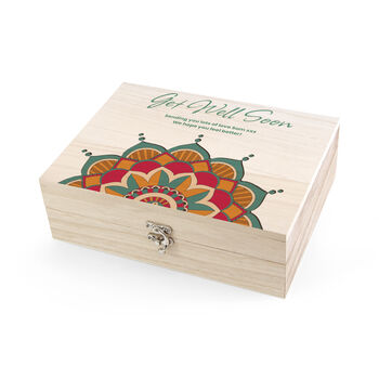 Personalised Mandala Vegan Chocolate Snacks Box, 9 of 9