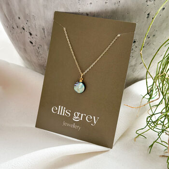 18k Gold Abalone Pendant Necklace, 2 of 2