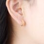 Gold Chain Hoops, Small Minimalistic Hoops, thumbnail 1 of 7