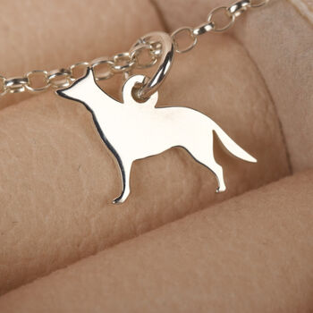 Personalised German Shepherd Silhouette Chain Bracelet, 2 of 7