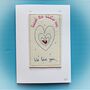 Valentines Card, Personalised, Embroidered, thumbnail 1 of 2
