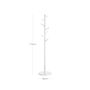 White Wooden Coat Tree Stand With Seven Hooks, thumbnail 7 of 7
