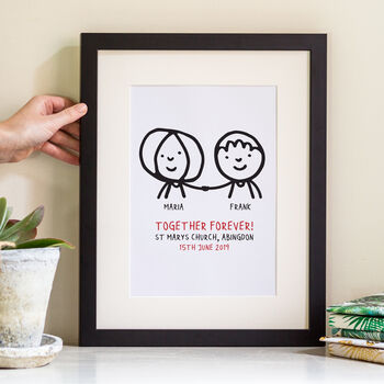 Cartoon Characters Personalised Couples Print, 2 of 12