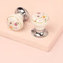 G Decor Little Garden Birds Ceramic Mortice Door Knobs Set – Handcrafted For Interior Doors With Chrome Base, Ideal For Kids’ Rooms And Nature Homes, thumbnail 1 of 5