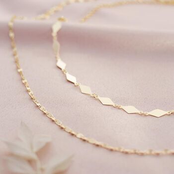 Sterling Silver Diamond Chain Layer Necklace, 2 of 5