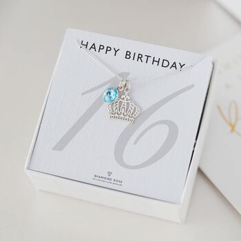 16th Birthday Necklace – Birthday Queen – Sweet 16 Gift, 8 of 9