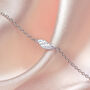 Fine Sterling Silver Anklet With Small Angel Wing, thumbnail 1 of 3