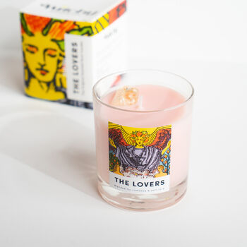 The Lovers Crystal Tarot Candle For Romance, 4 of 4