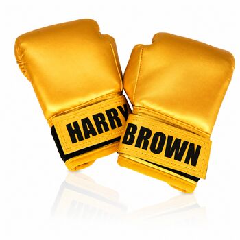 Personalised Baby And Toddler Boxing Gloves Gift Boxed, 2 of 10