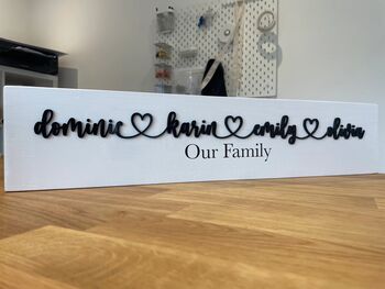 Wooden Family Name Sign 3D Acrylic, 3 of 9