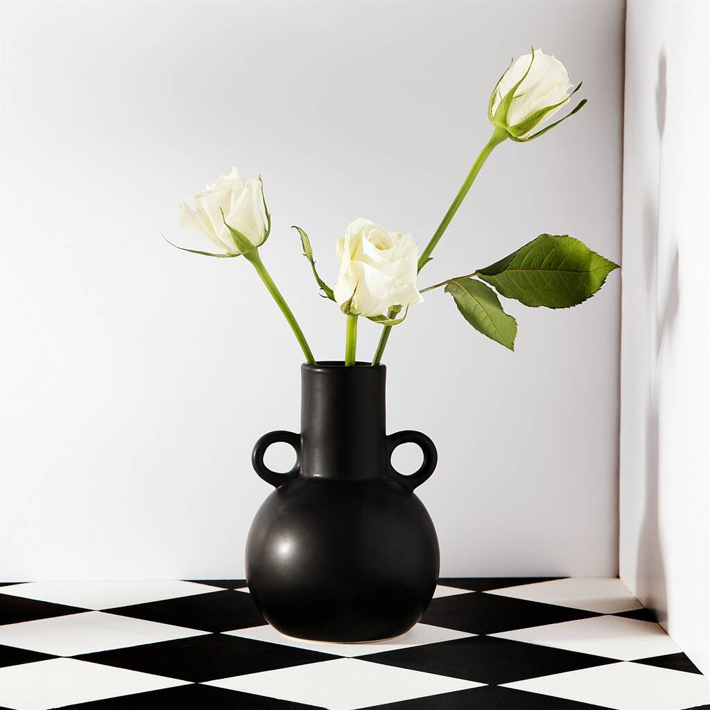 Small Black All The Curves Vase By The Forest & Co