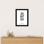 Personalised Wedding Date Print Elegant Keepsake Gift For The Bride And Groom, thumbnail 3 of 7