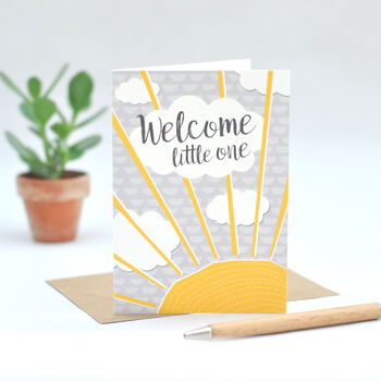 'Welcome Little One' New Baby Card, 4 of 4