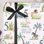 Three Sheets Of 5th Birthday Safari Wrapping Paper, thumbnail 1 of 2