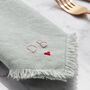 Personalised Hand Stitched Linen Napkin, thumbnail 5 of 8
