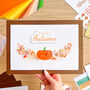 Pumpkin Meadow Picture Craft Kit | Autumn Home Decor, thumbnail 3 of 7
