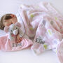 Personalised Fluffy Pink Elephant Blanket And Comforter, thumbnail 1 of 8