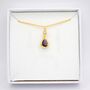 Amethyst Purple Long Teardrop Necklace, thumbnail 1 of 4