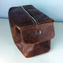 Personalised Brown Leather Wash Bag, thumbnail 4 of 5