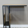 Teak And Metal Side Drinks Table With Magazine Rack, thumbnail 4 of 4