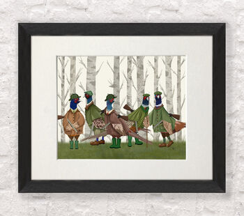 Pheasant Shooping Party Group No3 Art Print, 5 of 7