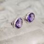 Purple Amethyst Sterling Silver Studs, thumbnail 1 of 12