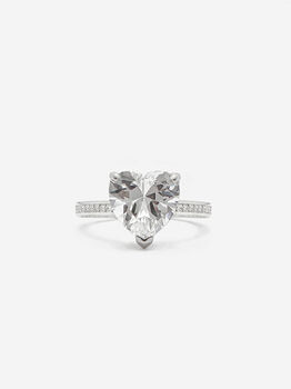 Sterling Silver Promise Ring With Large Heart Stone, 2 of 4