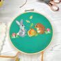 Woodland Friends Cross Stitch Kit, Hedgehog, Bunny, Pumpkin, thumbnail 6 of 7