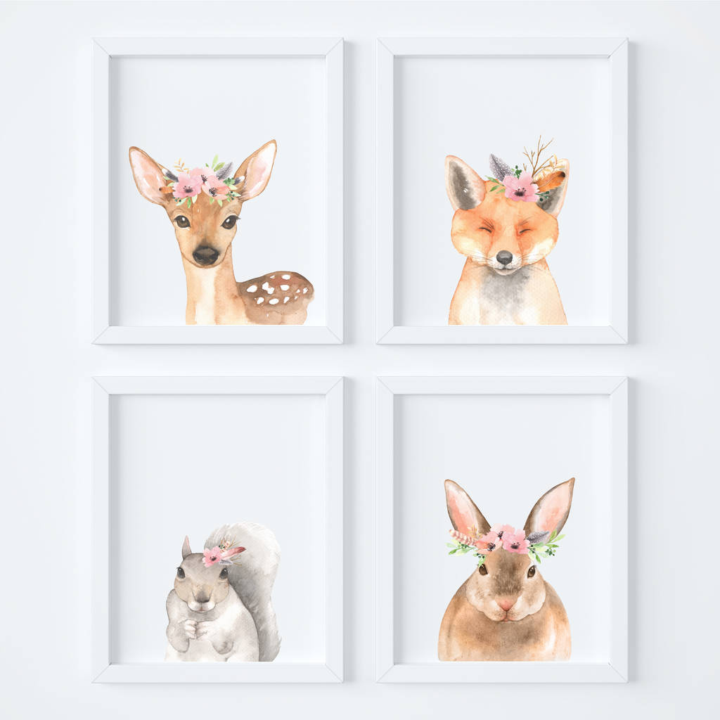 Woodland Nursery Baby Art Prints By Betty Bramble Notonthehighstreet