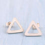 Triangle Earrings Geometric Studs, thumbnail 4 of 8