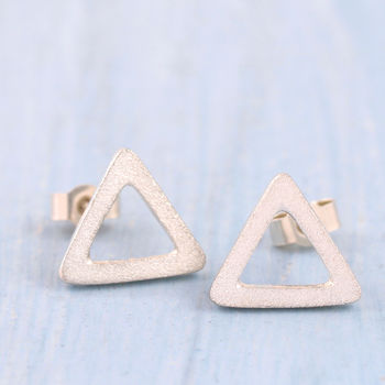 Triangle Earrings Geometric Studs, 4 of 8