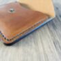 Burnt Tan Personalised Leather Card Wallet, ID Holder, thumbnail 4 of 9