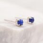 Sterling Silver Lapis Lazuli Stud Earrings, thumbnail 4 of 11