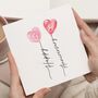 Heart Balloon Anniversary Card Personalised, thumbnail 1 of 7