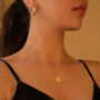 Chunky 14 K Gold Plated Leo Coin Medallion Necklace, thumbnail 6 of 9