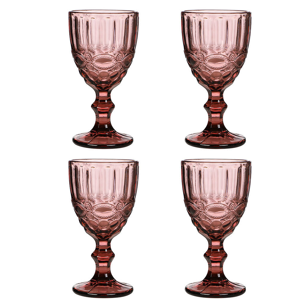 Luxury Rose Quartz Wine Glasses By Dibor