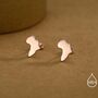 Sterling Silver Africa Map Stud Earrings, thumbnail 5 of 12