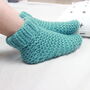 Knit Your Own Slumber Bed Socks In Stone Teal, thumbnail 1 of 3