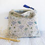Floral Cow Parsley Tall Pouch, thumbnail 3 of 5
