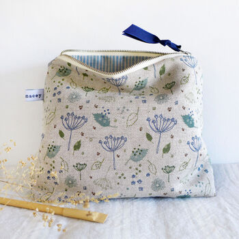 Floral Cow Parsley Tall Pouch, 3 of 5