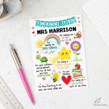 Personalised Teacher Appreciation Card, 3 of 4