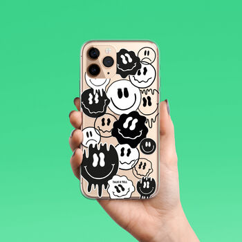 Happy Face Black And White Phone Case For iPhone, 6 of 8