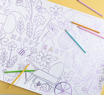 2x Large Easter Themed Colouring Posters, 2 of 3