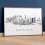 Barcelona Skyline Fine Art Print, thumbnail 1 of 4