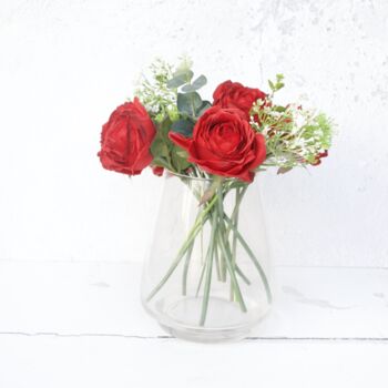 Everlasting Red Rose Bouquet With Gypsophelia, 5 of 7